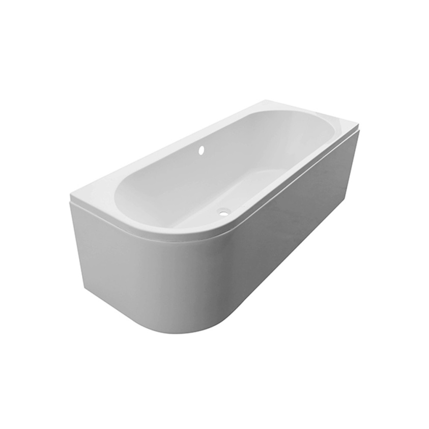 Product cut out image of Tissino Angelo 1600mm J Shaped Acrylic Premium Front Bath Panel TAN-308